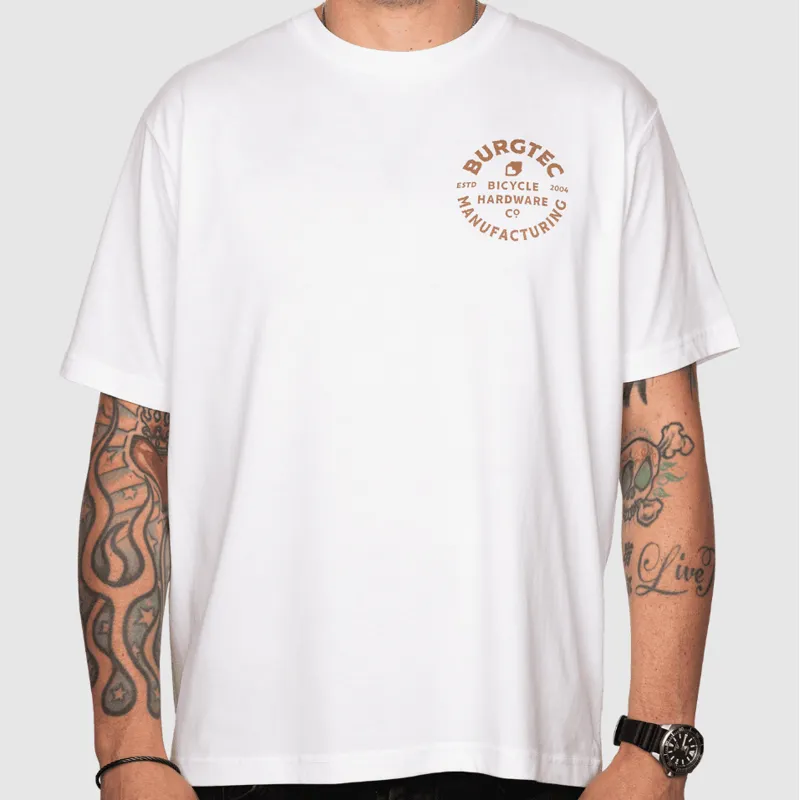 Burgtec - Gold Stamp Short Sleeve T-shirt in White